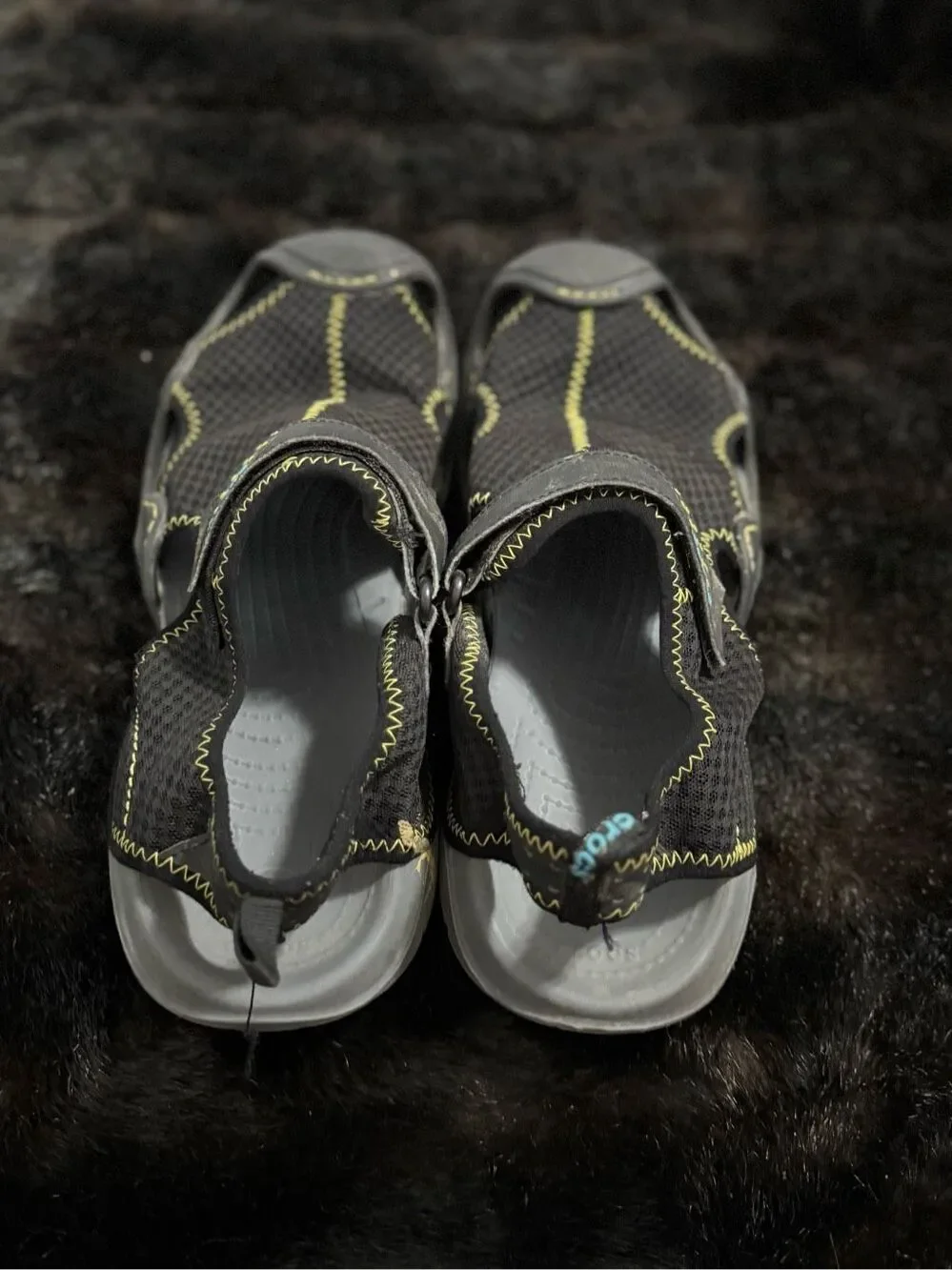 CROCS 15041 SwiftWater Mesh Fisherman Deck Sandals Water Shoes Size 11 Men